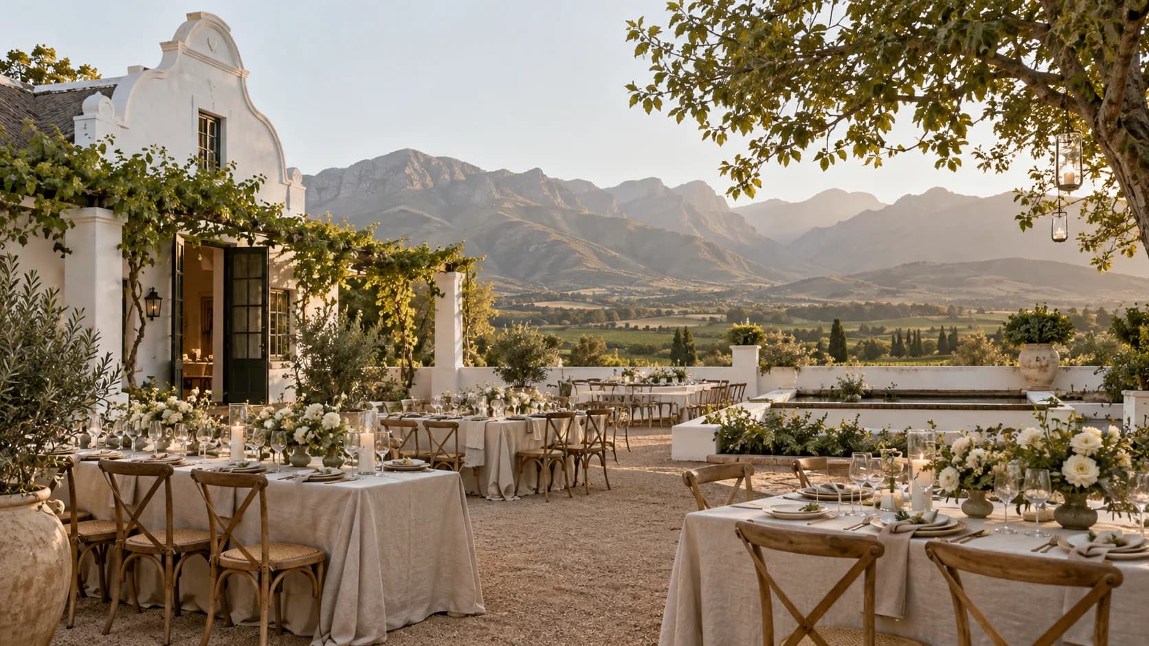 Illustrative Tulbagh mountain valley wedding with Cape farm architecture and a garden reception